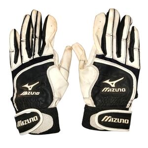 Women's Mizuno Franchise Batting Gloves 1210 Black  White Velcro Closure 1 Pair